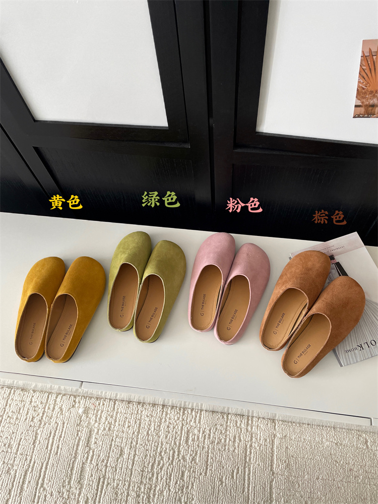 2025 New Genuine Leather Retro Birkenstock Closed Toe Slippers for Women Summer Outdoor Clogs
