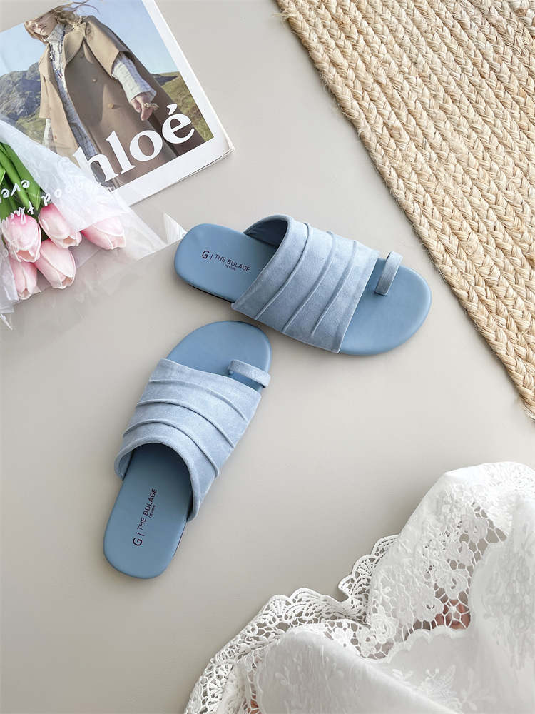 Open Toe Slippers Summer New Soft Sole Flat French Retro Roman Women Shoes - Image 4